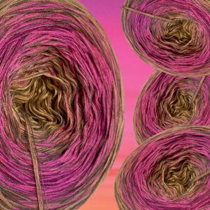 Bobbel "HIMBEERMOCCA" - 1.000m mit 4 Fäden