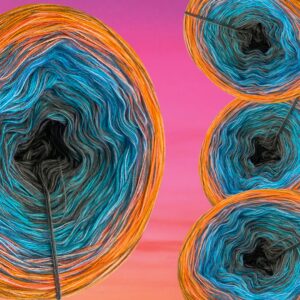 Bobbel "ORANGE AND OCEAN" - 1.500m mit 4 Fäden