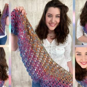 Häkelanleitung Tuch "MARYLIN LONG-ROW"