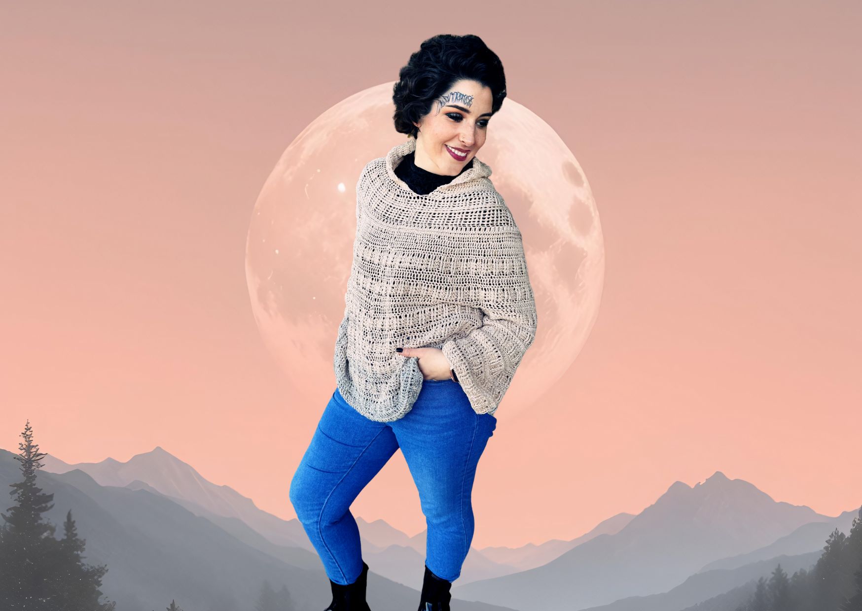 Häkelanleitung Kapuzenpulli "MONDTÄNZER"