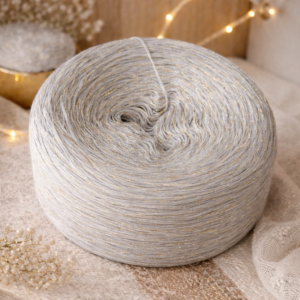 GLITZER-BOBBEL "HELLGRAU GLIMMER"