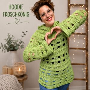 🐸 HOODIE &bdquo;FROSCHK&Ouml;NIG&ldquo; &ndash; luftig, l&auml;ssig & ein bisschen m&auml;rchenhaft 💚