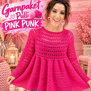 💖💗 GARNPAKET PULLI „PINK PUNK“ 💗💖  💕 2.000 Meter pures Pink-Glück